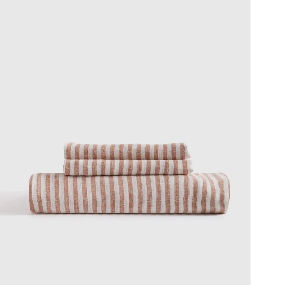 Quince Linen Fitted Sheet Set